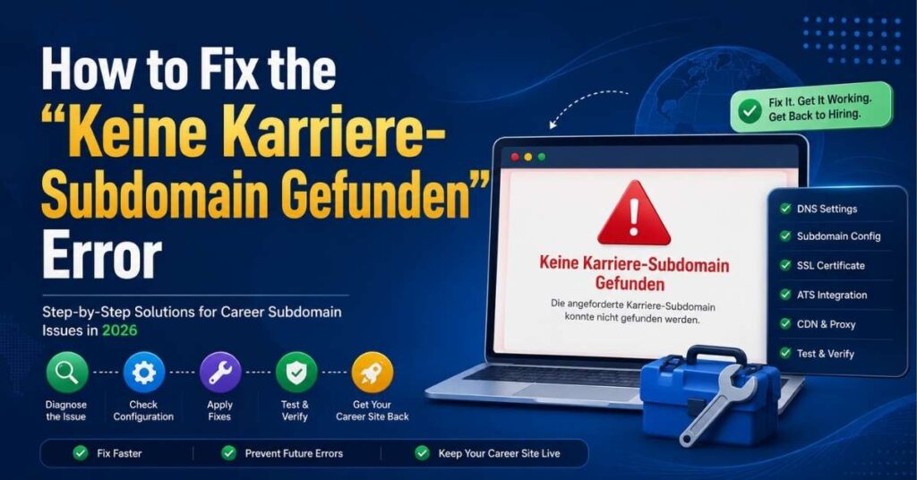 Keine Karriere-Subdomain Gefunden: Ultimate Guide to Fix This Critical Error (2026) 2 Common Causes of the "Keine Karriere-Subdomain Gefunden" Error