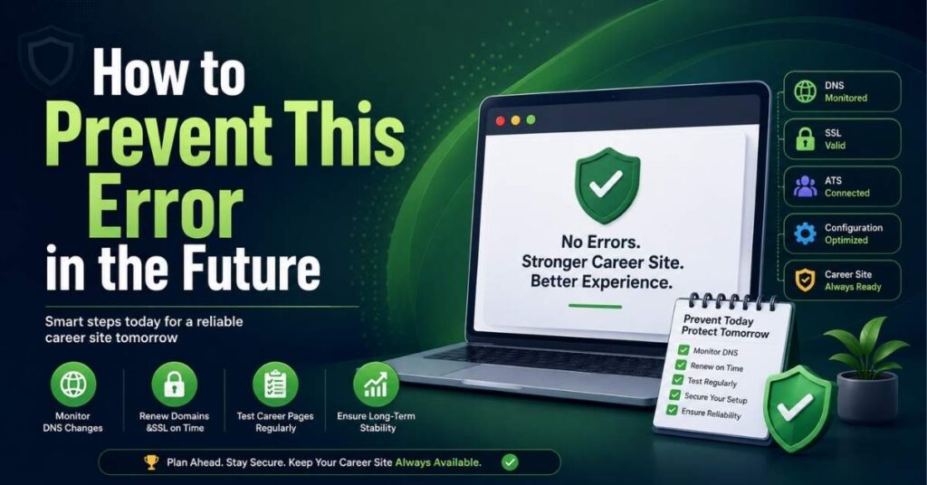 Keine Karriere-Subdomain Gefunden: Ultimate Guide to Fix This Critical Error (2026) 3 How to Prevent This Error in the Future