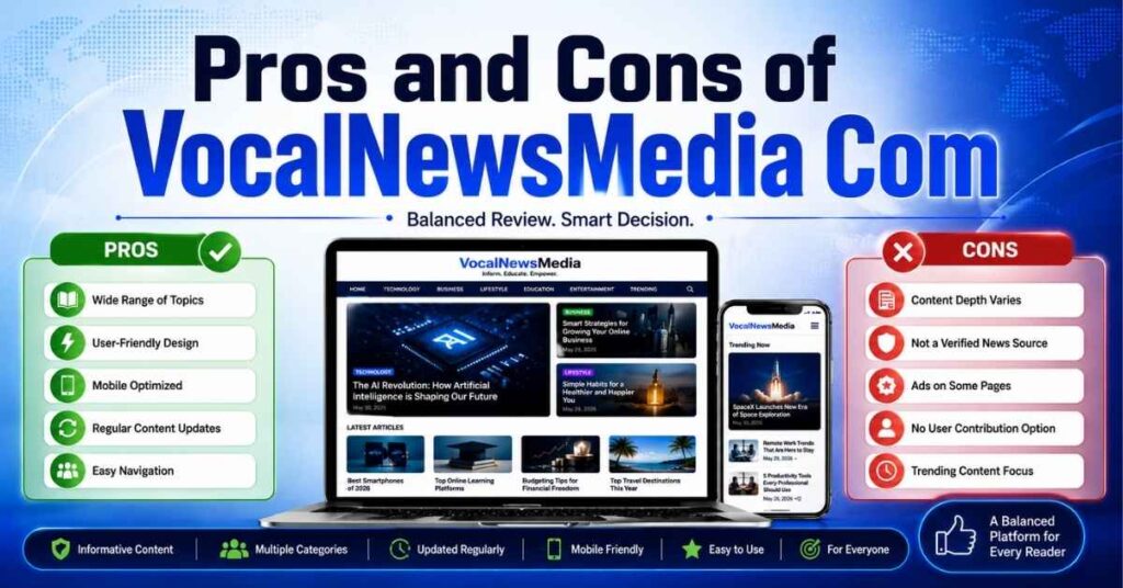 VocalNewsMedia Com Review (2026): Complete Guide, Features, Legitimacy & User Experience 3 Pros and Cons of VocalNewsMedia Com